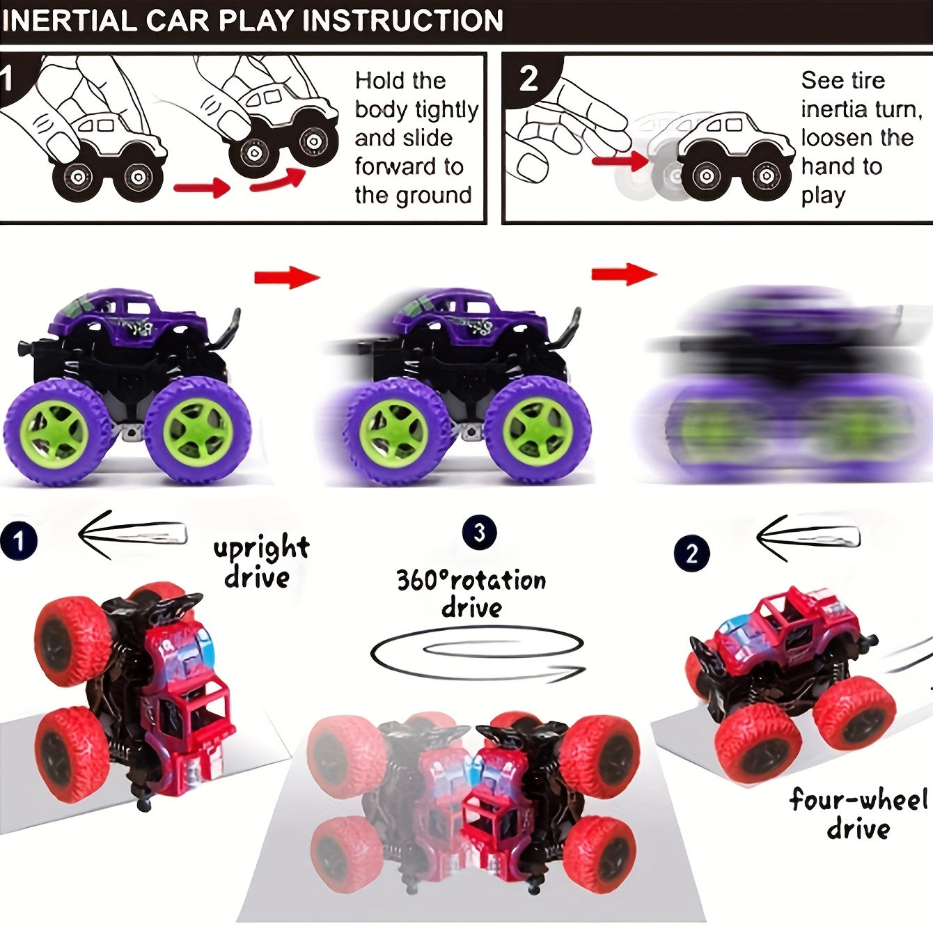 360 Stunt Off-road Stunt Car Inertial Toy Halloween Gift