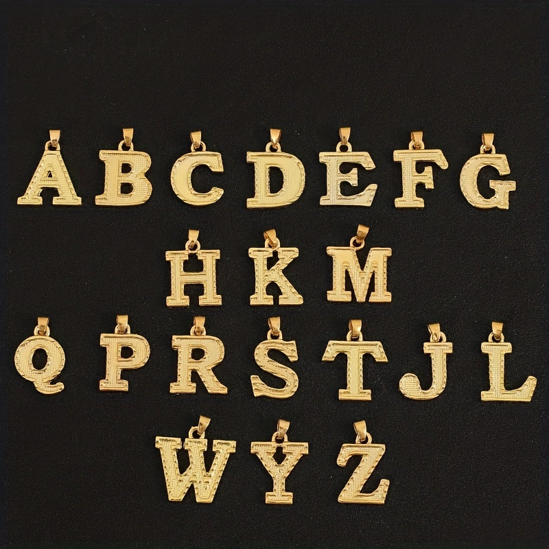 Golden Initial A Pendant Necklace Dainty Letter A Charm Alphabets Jewelry