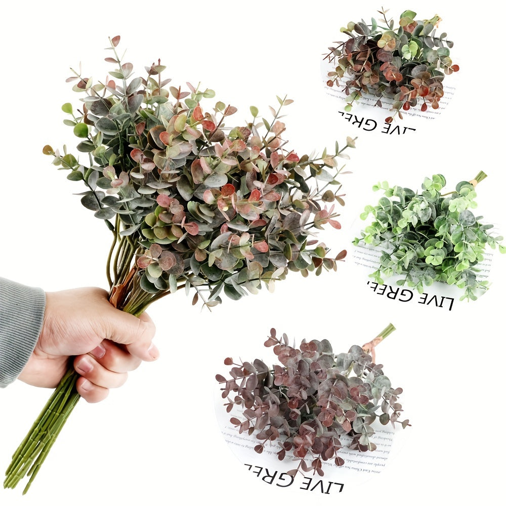6pcs Eucalyptus Hand held Green Plants DIY Flower Arrangement Props