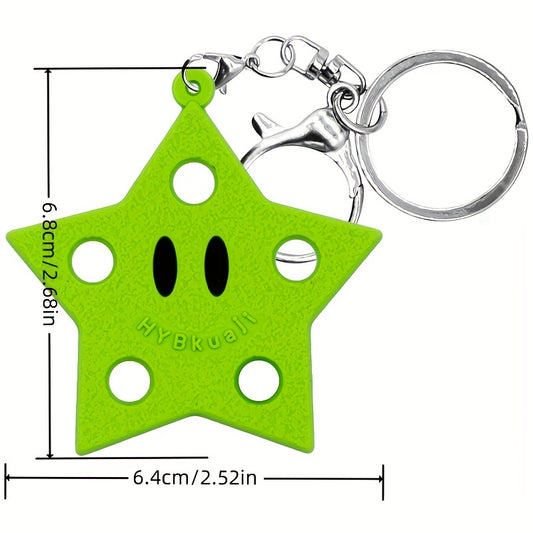 Cartoon Star Silicone Keychain for Children's Party Decoration