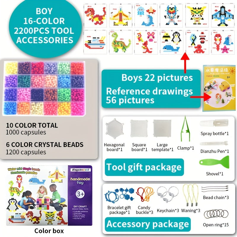 Water Mist Magic Bead Puzzle Toy for Kids DIY Craft
