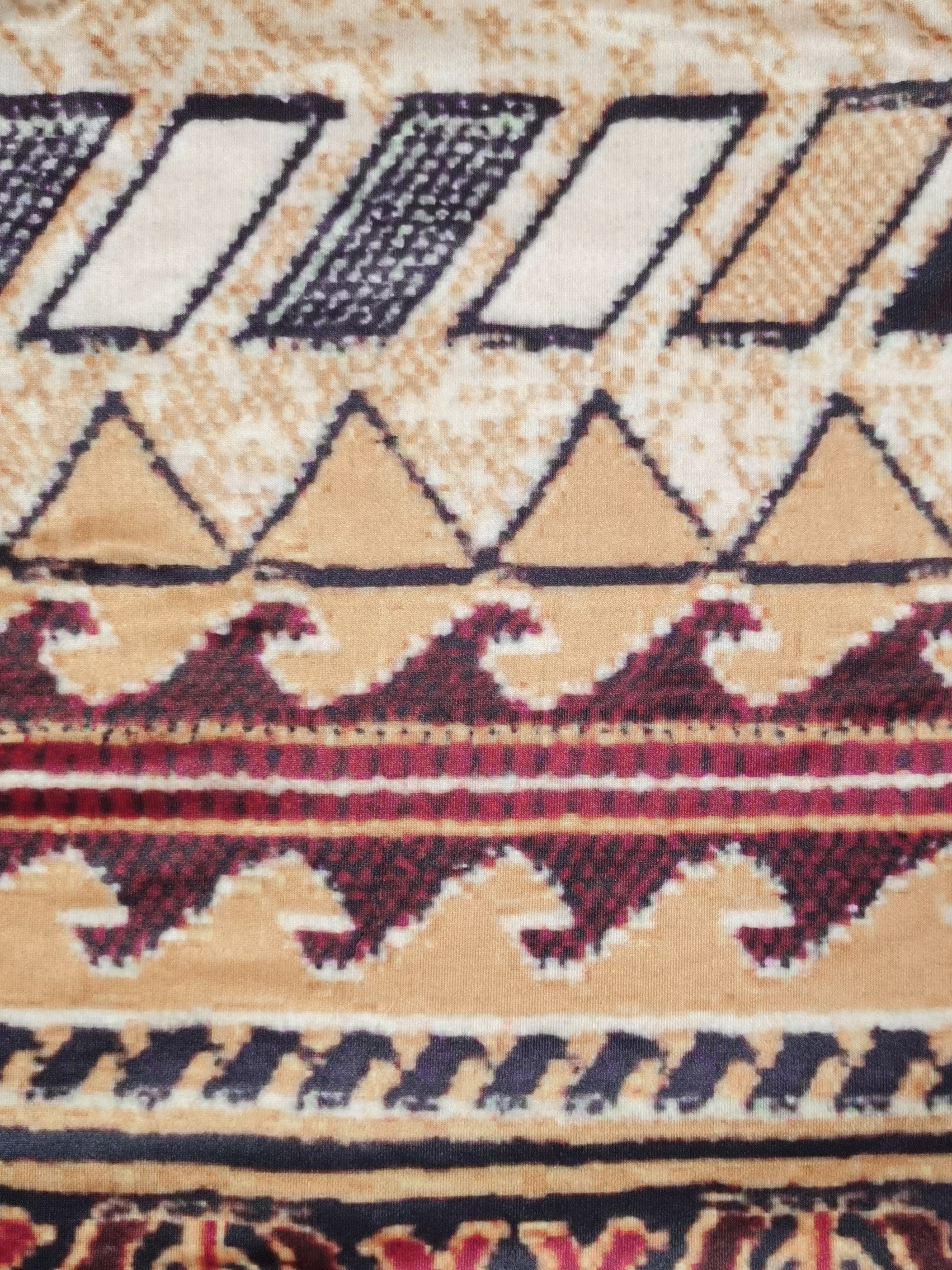  Southwestern Print V Neck Maxi Dress