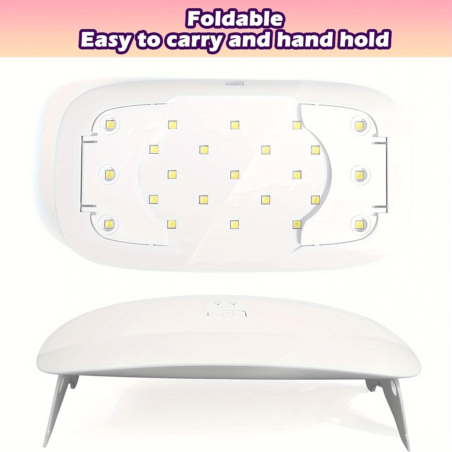 Large Foldable UV LED Resin Light 23/18 Beads Fast Curing Lamp