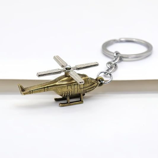 3D Helicopter Keychain Pendant for Men's Backpacks