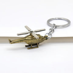 3D Helicopter Keychain Pendant for Men's Backpacks