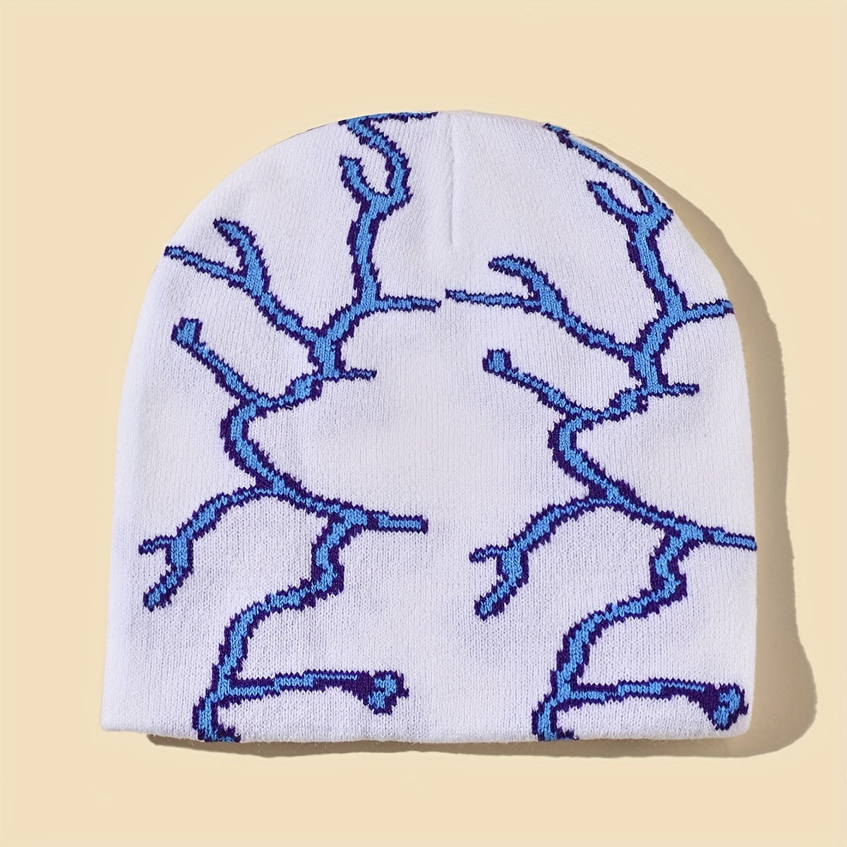 Men's Lightning Print Knit Hat