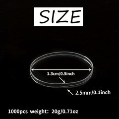 1000pcs Reusable Hair Tie No Hair Damage Elastic Braiding Hair Rubber
