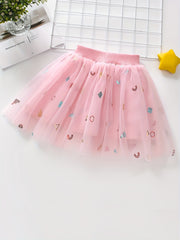 Toddler Girls Sequin Tutu Skirt Mesh Skirt For Summer Party Dance Performance