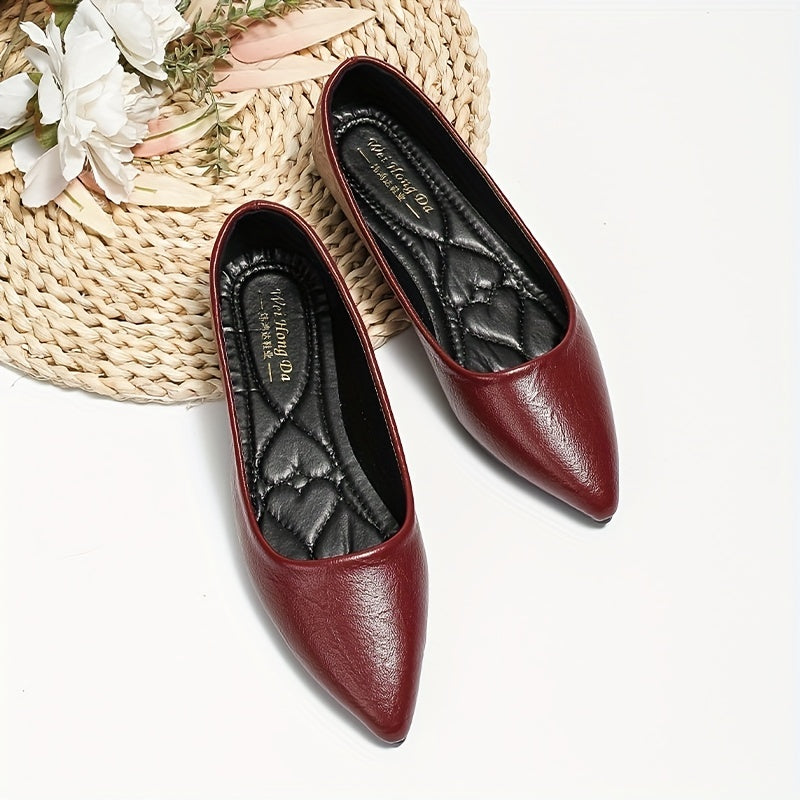 Women's Pointed Toe Flats Soft Sole Work Shoes