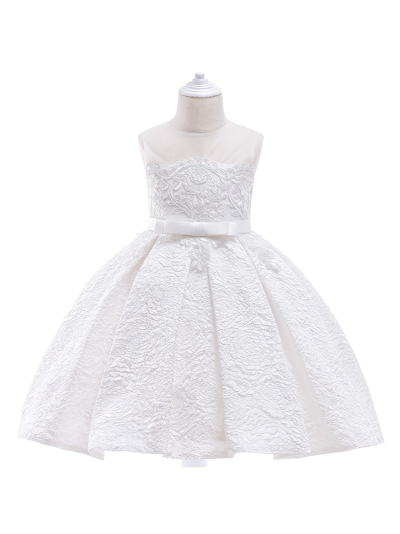 Embroidered Flower Girl Princess Dress for Party, Wedding, Performance