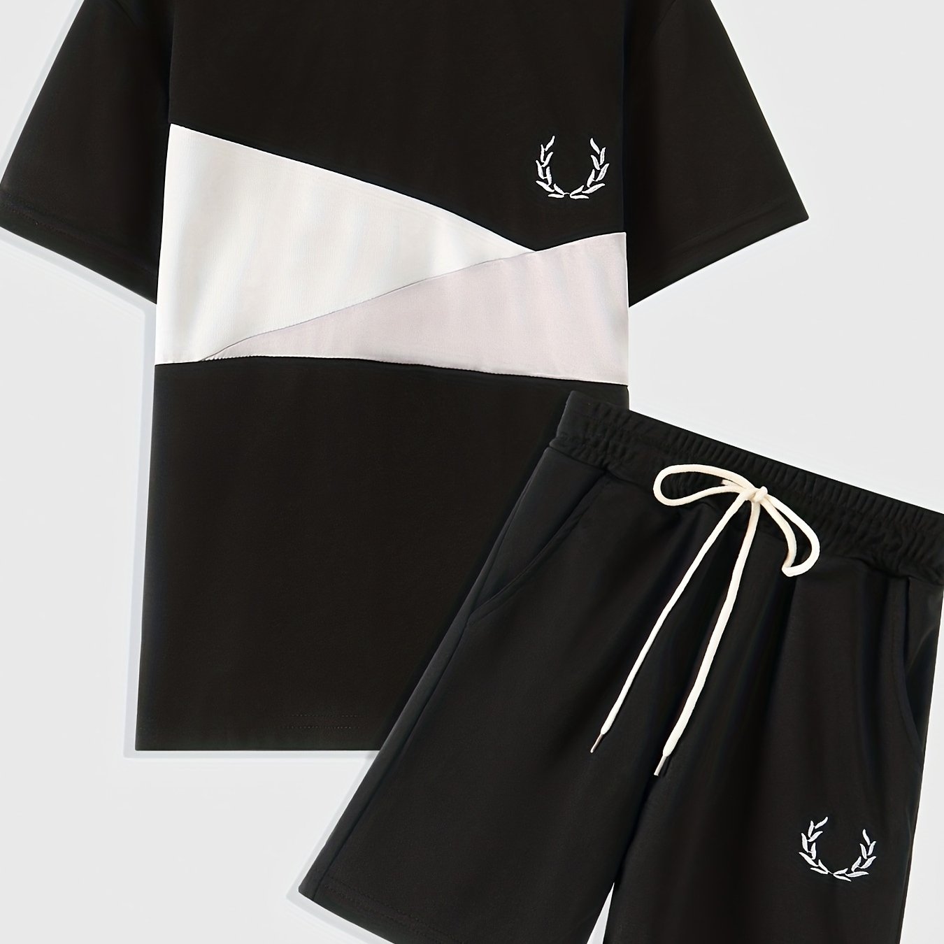 2pcs Boys Casual Print Tee & Shorts Set Summer Kids Clothing