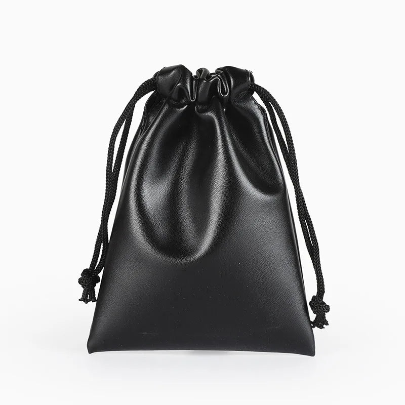 High PU Leather Headphone Drawstring Bag Soft Pouch