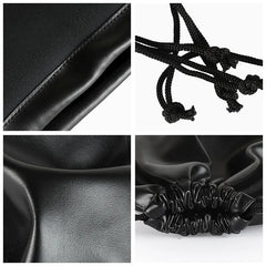 High PU Leather Headphone Drawstring Bag Soft Pouch
