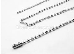 Military Mens Necklace Ball Bead Chain Link For Dog Tag&Pendant