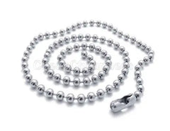 Military Mens Necklace Ball Bead Chain Link For Dog Tag&Pendant