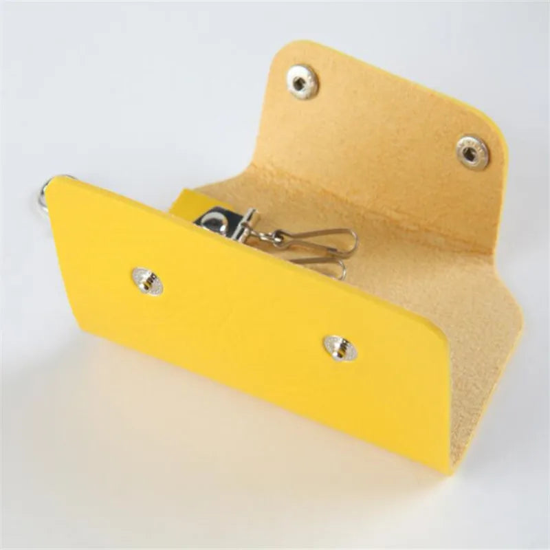 Portable Leather Keychain Holder Car Key Bag Case Unisex Wallet