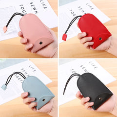 Cartoon Leather Car Key Bag Pull Key Case Cover Organizer