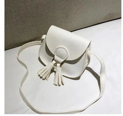 Kids Small Tassel Messenger Bag Solid Cover Crossbody Bag