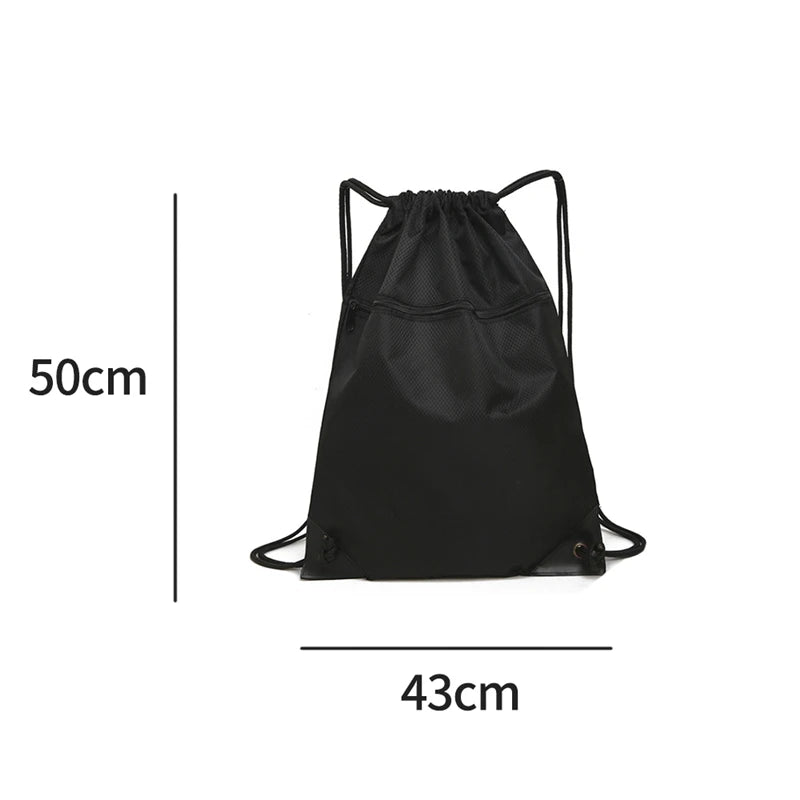 Large Drawstring Gym Bag Waterproof for Men Women Travel Hiking