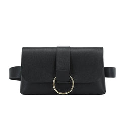 Leather Fanny Pack Ladies Belt Bag Leopard Stripe Waist Bag