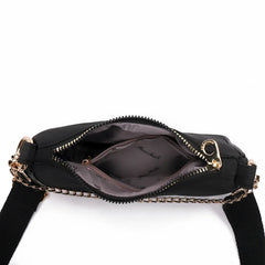 2 Pcs/set Women's Nylon Shoulder Bag Travel Messenger Crossbody Purse