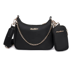 2 Pcs/set Women's Nylon Shoulder Bag Travel Messenger Crossbody Purse