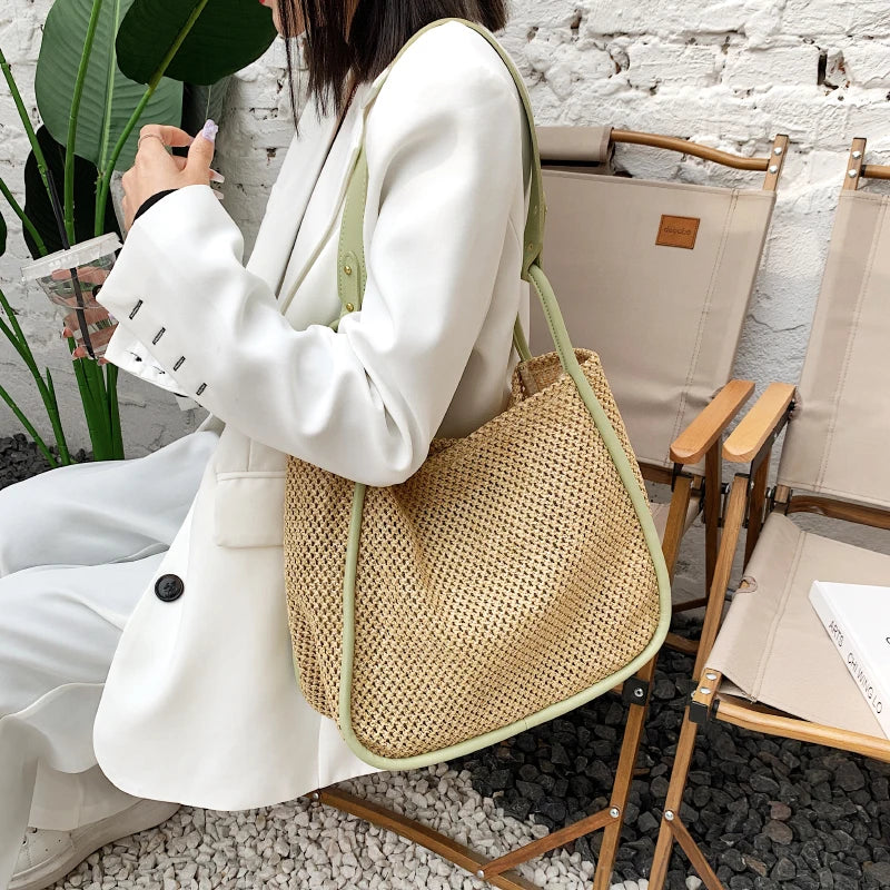 Straw Beach Bag Rattan Woven Handbag Shoulder Bag SG389