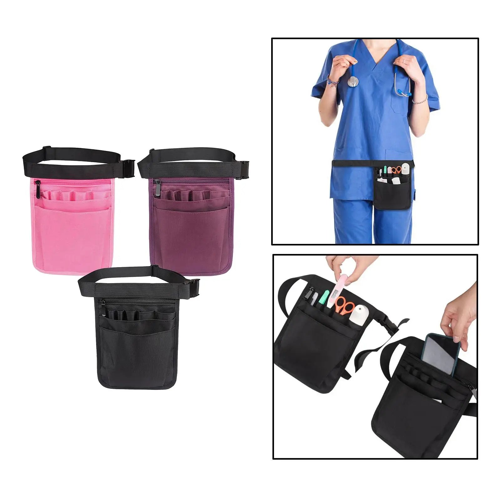 2 Sided Organizer Belt Extra Waist Bag Fanny Pack