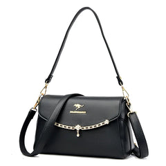 Sequined Split Leather Crossbody Bag for Women Small Handbag Shoulder Bag