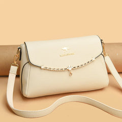 Sequined Split Leather Crossbody Bag for Women Small Handbag Shoulder Bag