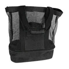 2 in 1 Cooler Picnic Bag Beach Bag Oversized Lightweight Mesh Beach Tote Bag