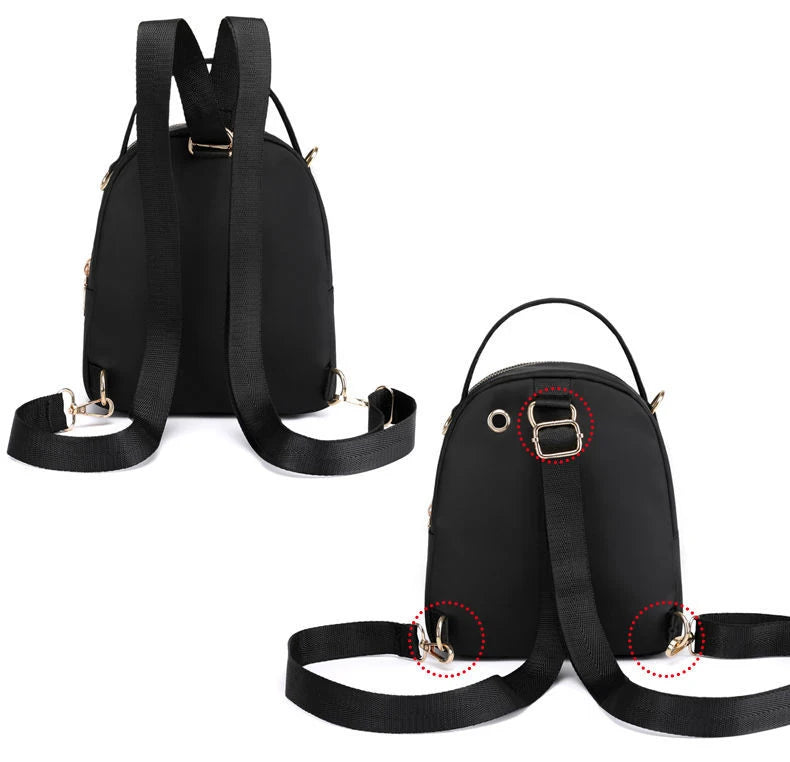2 in 1 Women Messenger Bags Nylon Female Handbags Zipper Main Bag