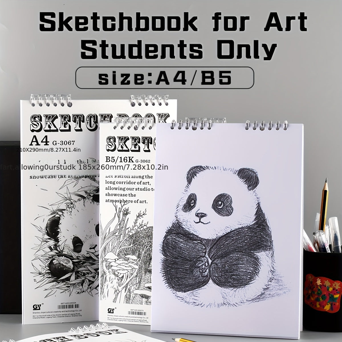 26 Page Sketchbook Thickened Base Art Students College Style P