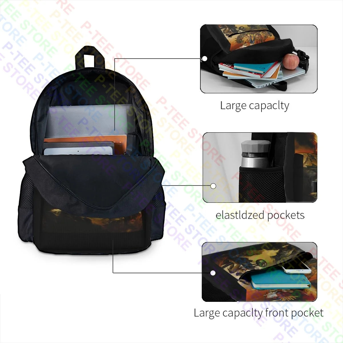 2005 ATHF Movie Large Capacity Backpack Hot Art Print Personalised Bags