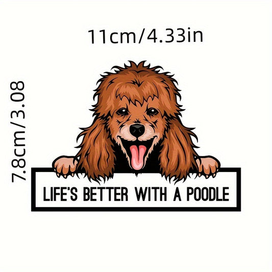 Poodles Reflective Car Window Stickers
