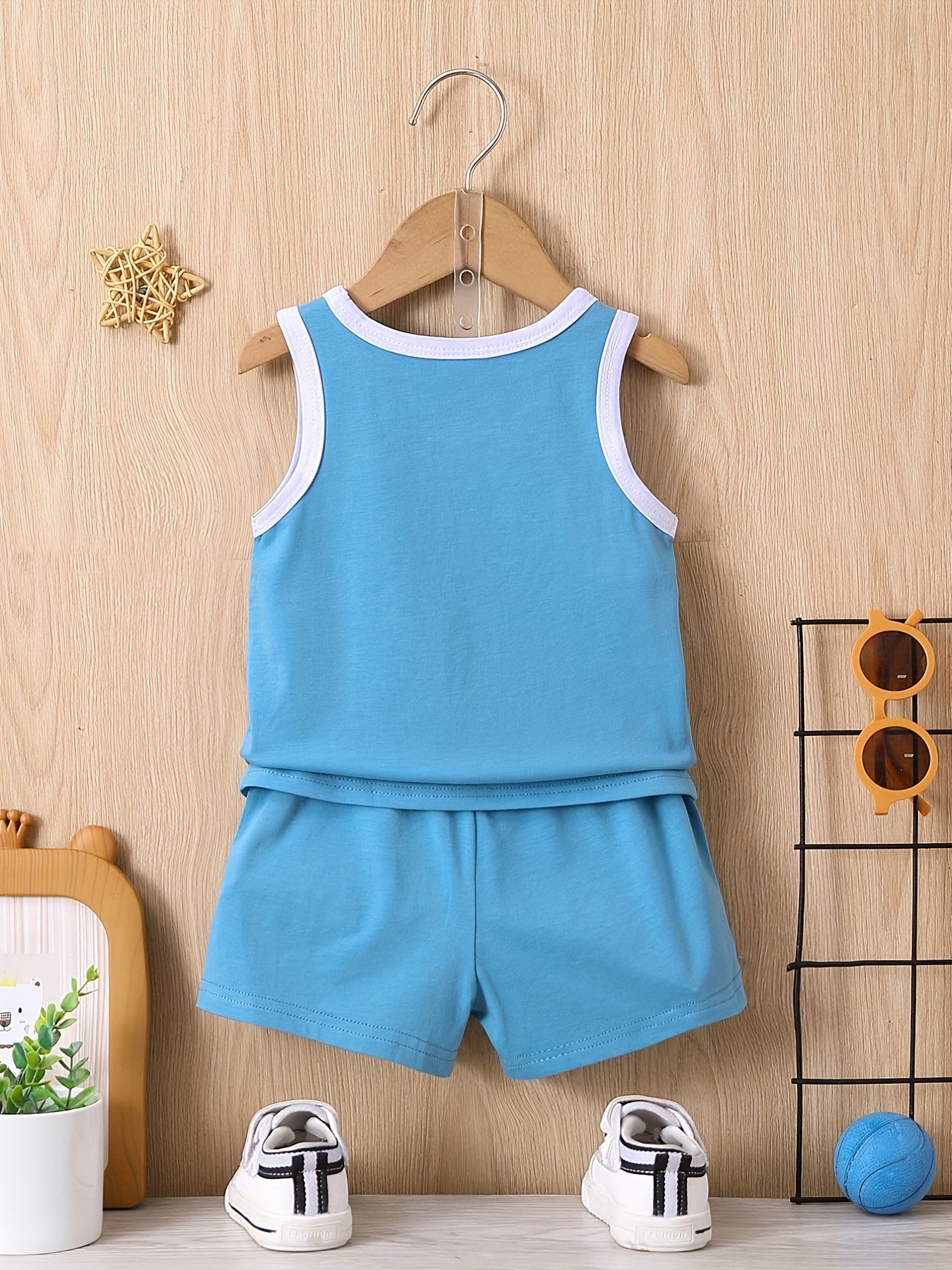 2pcs Baby Boys Casual SPORT Tank Top & Shorts Set for Summer