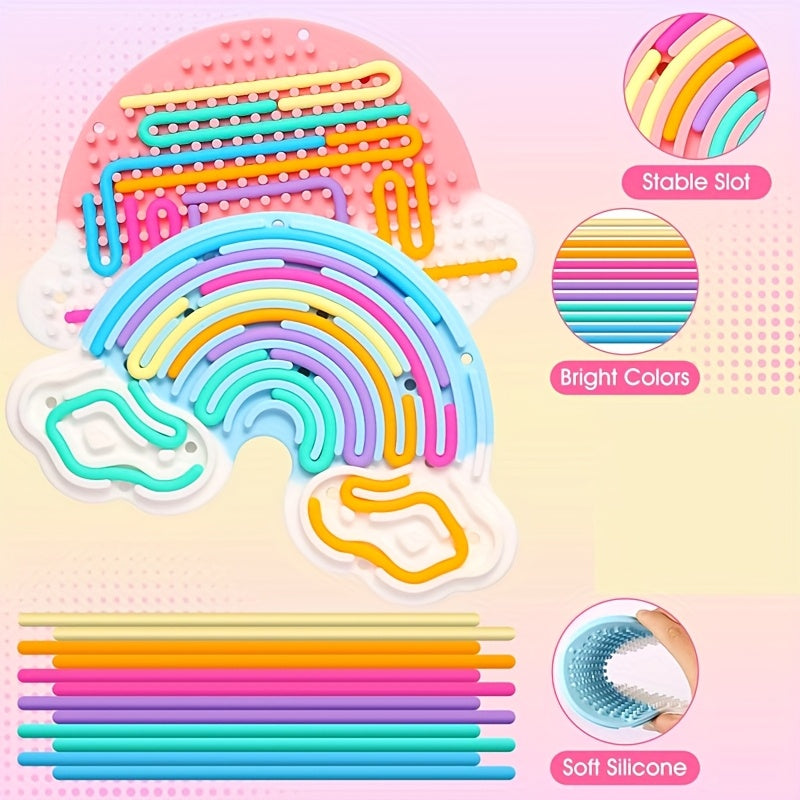 Colorful Twist Stick Fidget Toy Sensory Silicone Decompression Board