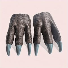Dinosaur Claw Puppet Gloves Soft Rubber Realistic Animal Model for Halloween