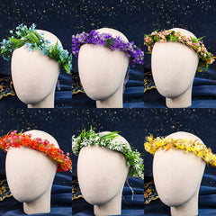 Bohemian Flower Crown Bridal Hair Accessory for Weddings