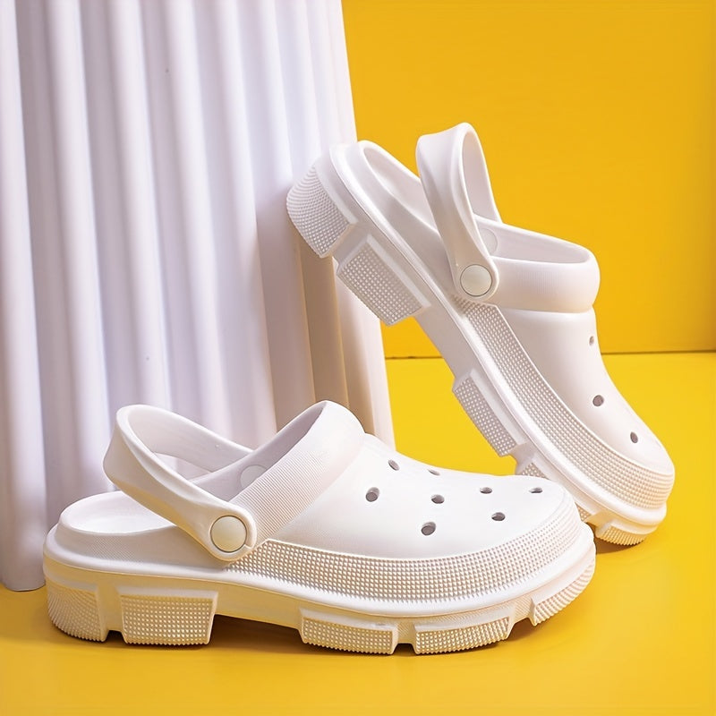 Women's Hollow Out Clogs Slip On Round Toe Non slip Outdoor Slides Shoes