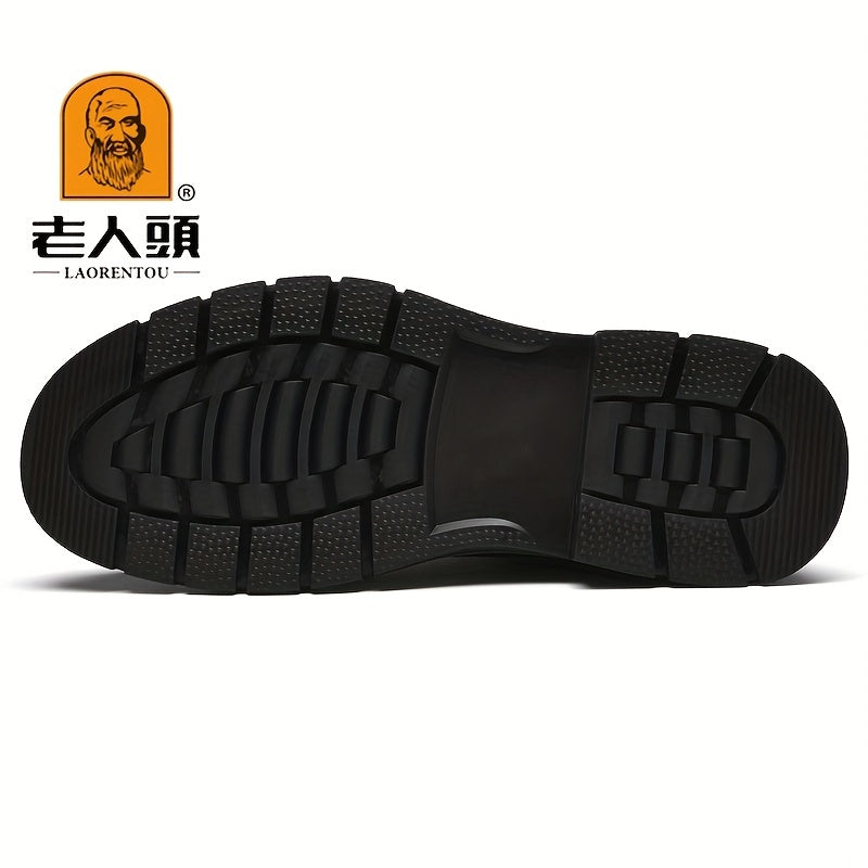 Men's Lace up Service Boots Casual Leather Walking Shoes
