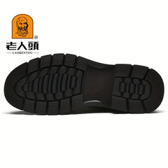 Men's Lace up Service Boots Casual Leather Walking Shoes