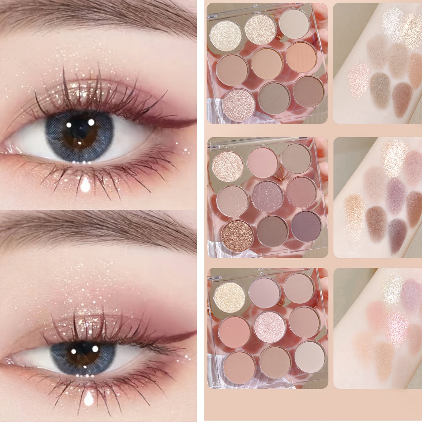 Milk Tea Brown Coral Eyeshadow Palette - 9 Colors
