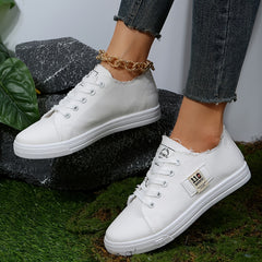 Women's Canvas Lace Up Outdoor Shoes Lightweight Sneakers