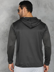 Men's Zipper Hooded Jacket for Outdoor Sports