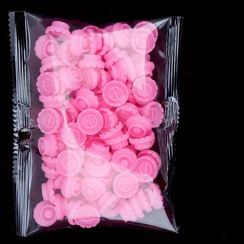 100Pcs Disposable Eyelashes Blossom Cup Eyelashes Glue Holder Plastic Stand