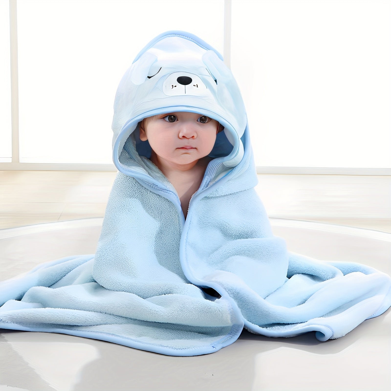 Soft Cartoon Animal Baby Bath Towel Bathrobe Newborn Skin Friendly Blanket