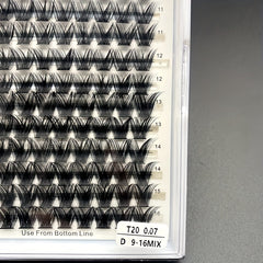 168pcs DIY Eyelash Extension Kit D Curl Volume Individual Lashes 8-16mm