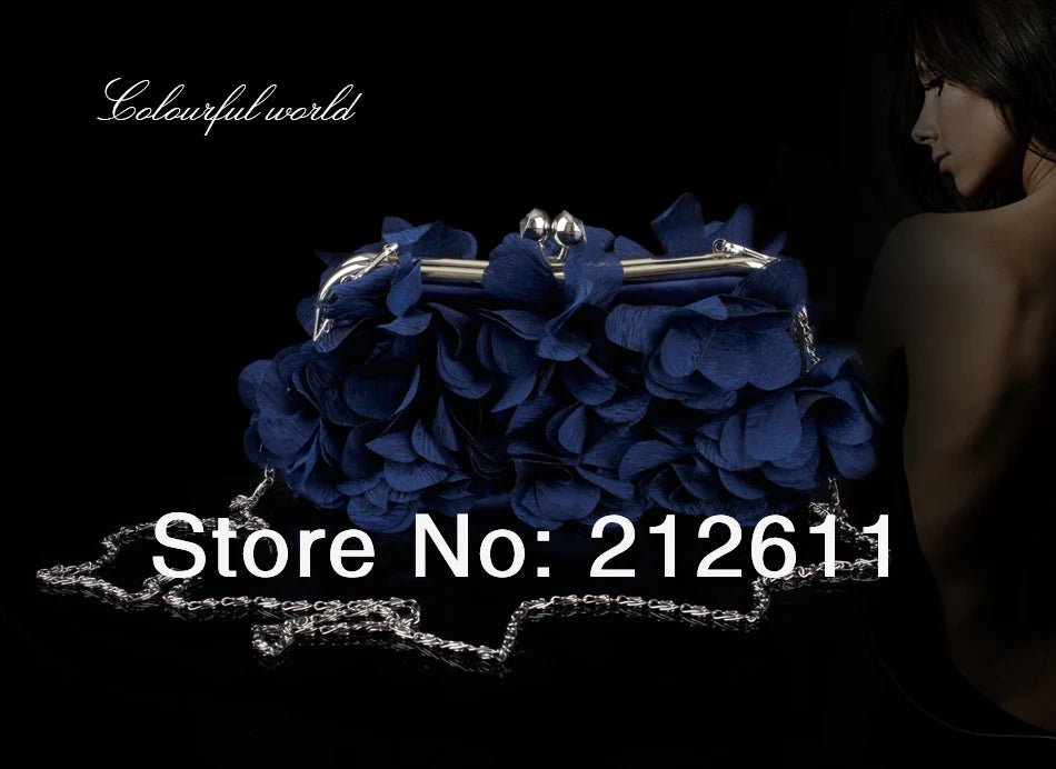 Floral Wedding Bag Medium Interior Slot Pocket & Evening Bags Women Flowers Styl