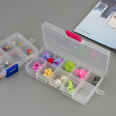 Plastic Beads Storage Multicolor 10 Slots Jewelry Packaging Boxes